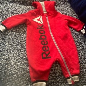 Reebok red one piece 0-3M